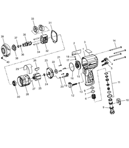 Part Location Diagram of 2135-D93 Ingersoll Rand Trigger